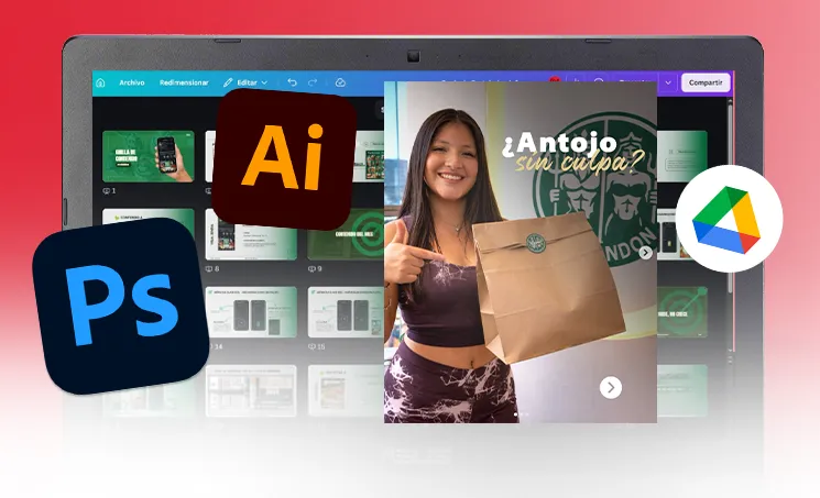 Herramientas de diseño - Photoshop, Illustrator, Drive
